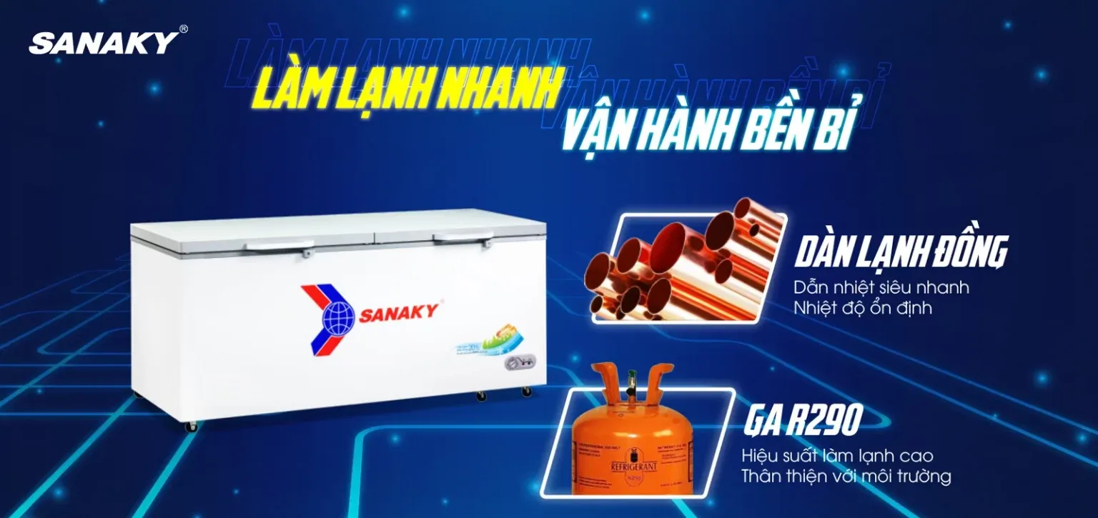Dàn lạnh bằng đồng nguyên chất và Công nghệ làm lạnh 360 độ
